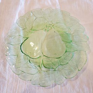Vintage Depression Glass Avocado Sweet Pear Green Plate - 8-1/4"